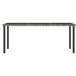 Table à dîner de jardin Gris 180x70x73 cm Résine tressée 