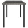 Table à dîner de jardin Gris 180x70x73 cm Résine tressée 