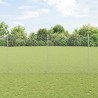 Clôture enchaînée avec 20 poteaux en U Argent 1,5x10 m Acier 