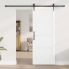 Porte coulissante avec le kit de quincaillerie 'ORKDAL'en pin blanc costaud 