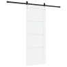 Porte coulissante avec le kit de quincaillerie 'ORKDAL'en pin blanc costaud 