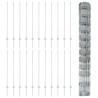 Poteaux de Clôture 22 pcs U-Channel 120 cm Acier Galvanisé 