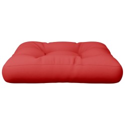 Coussin de palette rouge 50x50x12 cm tissu 