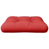 Coussin de palette rouge 50x50x12 cm tissu 