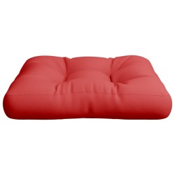 Coussin de palette rouge 50x50x12 cm tissu 