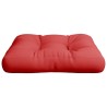 Coussin de palette rouge 50x50x12 cm tissu 