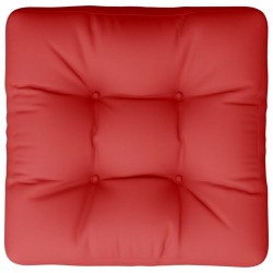 Coussin de palette rouge 50x50x12 cm tissu 
