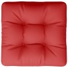 Coussin de palette rouge 50x50x12 cm tissu 
