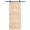 Porte coulissante Marron 80 x 208 cm Bois massif en pin 