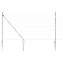 Ensemble de clôtures Lot de 2 Acier galvanisé 25 x 1 m 