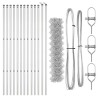 Jeu de Poteaux de Clôture Argent 1.2 x 25 m Acier galvanisé 
