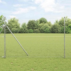 Clôture Euro avec 7 poteaux 1,6 x 10 m en acier galvanisé 