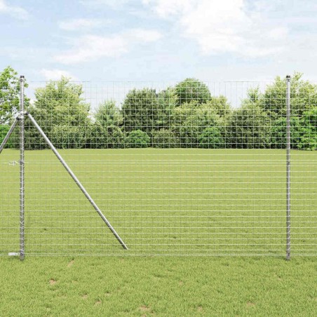 Clôture Euro avec 7 poteaux 1,6 x 10 m en acier galvanisé 