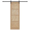 Porte Coulissante avec Quincaillerie 78x232 cm en Bois de Pin Massif 