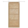 Porte coulissante avec quincaillerie 93x211 cm en bois massif de pin 