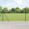 Clôture Euro avec 13 poteaux flans 1x25 m en acier galvanisé 
