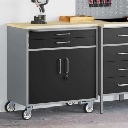 Armoire à outils avec roues et portes verrouillables 75x45x85 cm Acier 