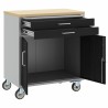 Armoire à outils avec roues et portes verrouillables 75x45x85 cm Acier 
