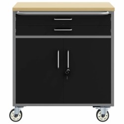 Armoire à outils avec roues et portes verrouillables 75x45x85 cm Acier 