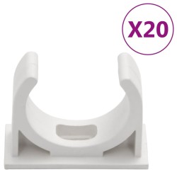 Goulottes de câble avec pinces Ø30 mm 10 m PVC 