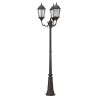 Poteau de lumière de jardin 3 lampes E27 Bronze 235 cm Aluminium 