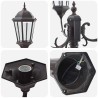 Poteau de lumière de jardin 3 lampes E27 Bronze 235 cm Aluminium 