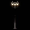 Poteau de lumière de jardin 3 lampes E27 Bronze 235 cm Aluminium 