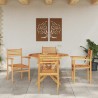 Chaises empilables de jardin 4 pcs Marron 55,5 x 55,5 x 90 cm 