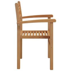 Chaises empilables de jardin 4 pcs Marron 55,5 x 55,5 x 90 cm 