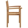 Chaises empilables de jardin 4 pcs Marron 55,5 x 55,5 x 90 cm 