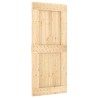 Porte coulissante et kit de quincaillerie 90x210 cm pin massif 