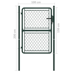 Portillon Acier 100 x 150 cm Vert 