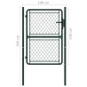 Portillon Acier 100 x 150 cm Vert 