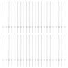 Poteaux de clôture en argent 44 pcs Argent 100 x 1.2 cm. 