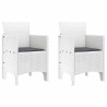 Ensemble de Salle à Manger de Jardin 3 pcs Blanc 