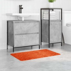 Tapis de bain rectangulaire orange 50x80 cm en polypropylène antidérapant 