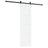 Porte Coulissante avec Kit de Quincaillerie Blanche 61x198,5 cm Bois Massif Pin 