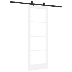 Kit de portes coulissantes Ensemble de 2 Blanc et noir 