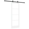 Kit de portes coulissantes Ensemble de 2 Blanc et noir 