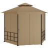 Belvédère avec parois 3,1x2,7 m Taupe 