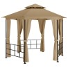 Belvédère avec parois 3,1x2,7 m Taupe 