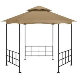 Belvédère avec parois 3,1x2,7 m Taupe 