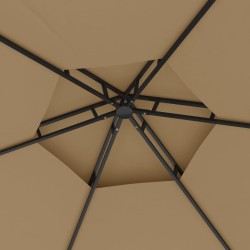 Belvédère avec parois 3,1x2,7 m Taupe 
