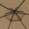 Belvédère avec parois 3,1x2,7 m Taupe 