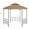Belvédère avec parois 3,1x2,7 m Taupe 