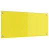 Bordure de cuisine Jaune 90x40x0.6 cm en verre trempé 