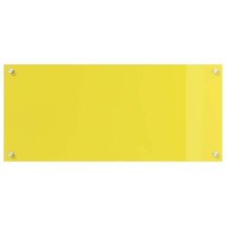 Bordure de cuisine Jaune 90x40x0.6 cm en verre trempé 