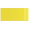Bordure de cuisine Jaune 90x40x0.6 cm en verre trempé 