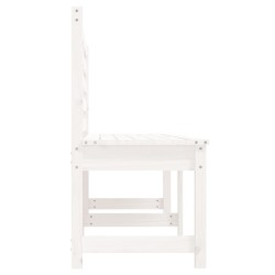 Banc de jardin blanc 201,5 cm bois massif de pin 