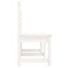 Banc de jardin blanc 201,5 cm bois massif de pin 